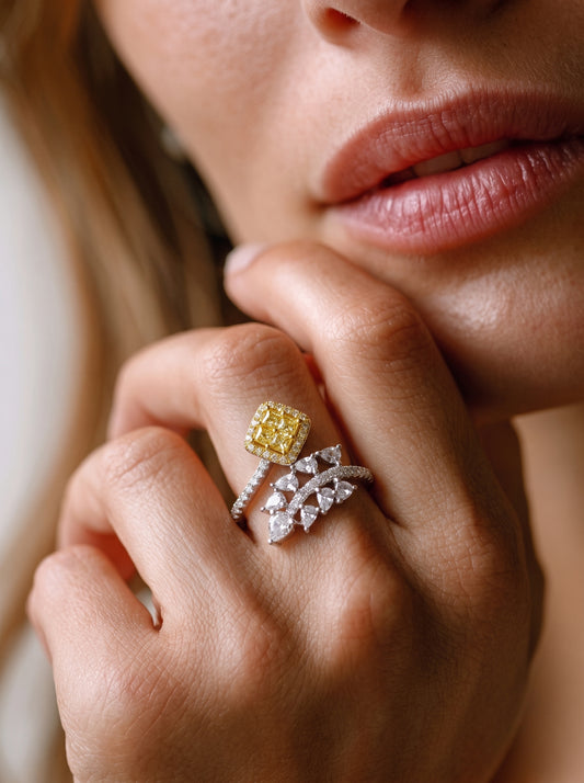 Lemonade Radiance Adjustable Ring