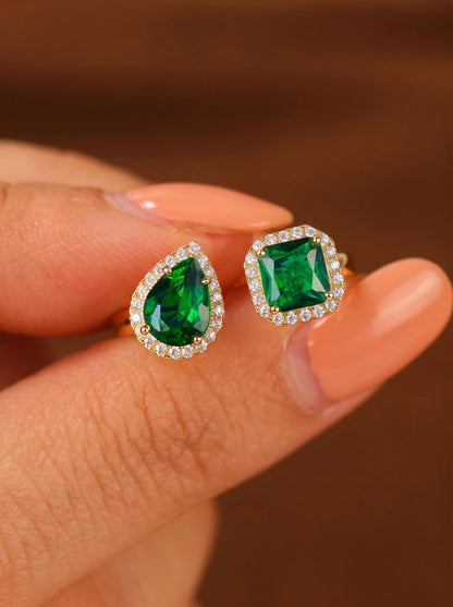 Emerald Duet Ring
