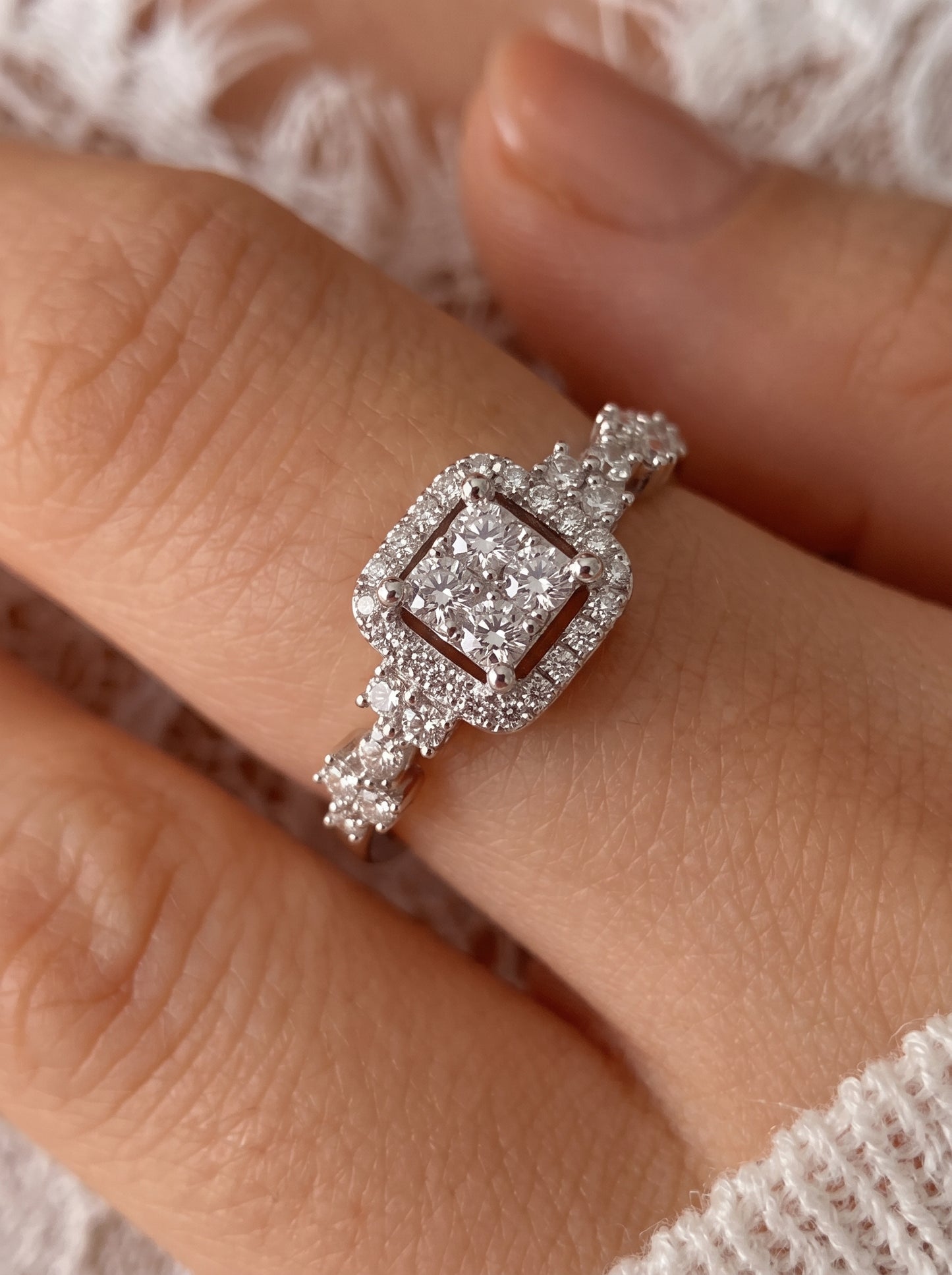 Crystal Halo Rings