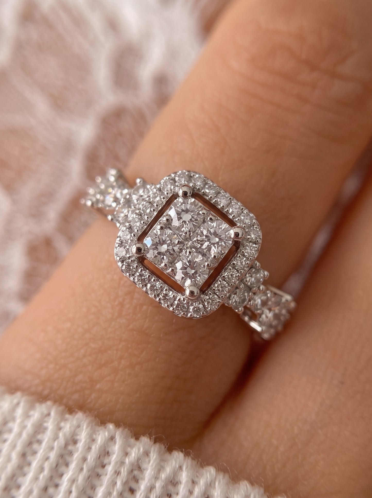Crystal Halo Rings