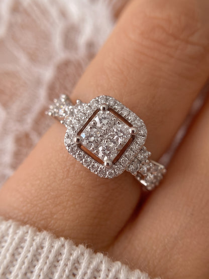 Crystal Halo Rings
