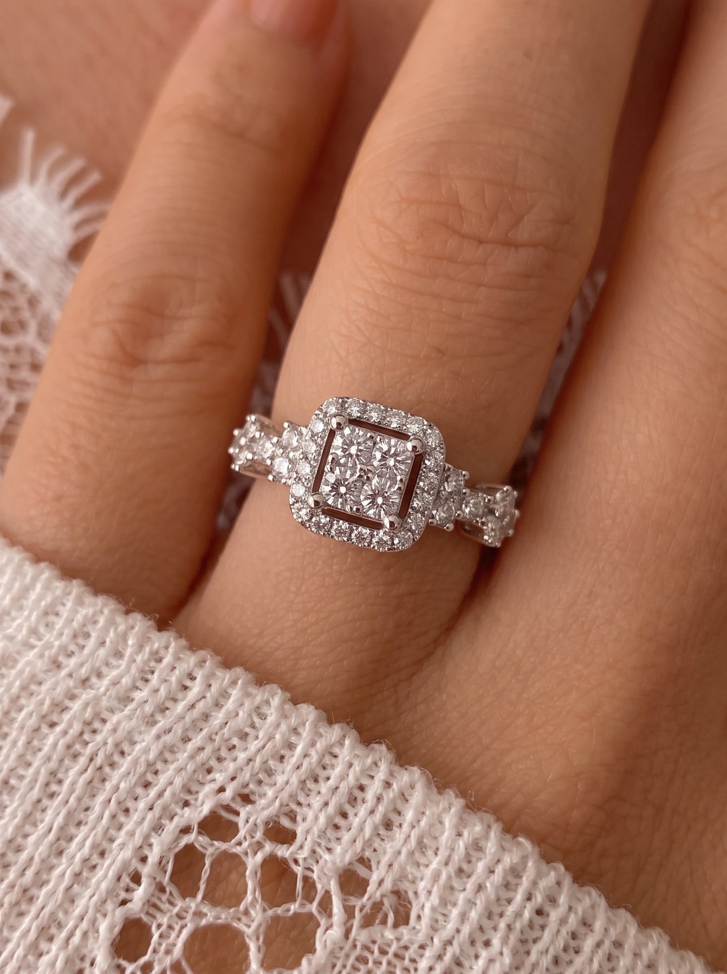 Crystal Halo Rings