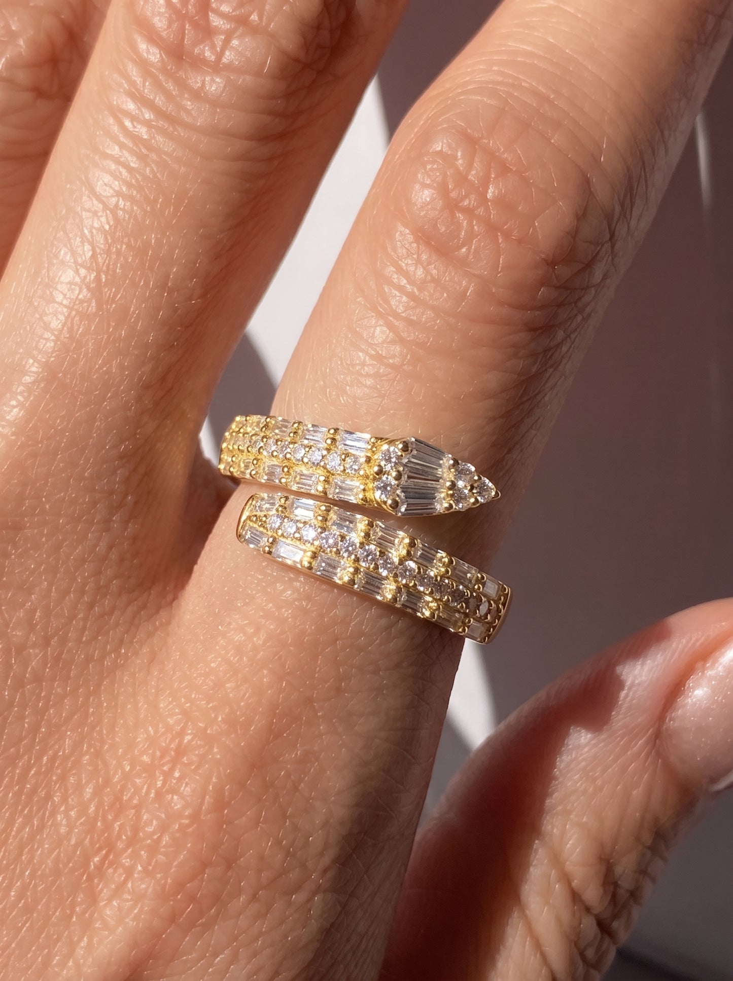 Golden Snake Adjustable Ring