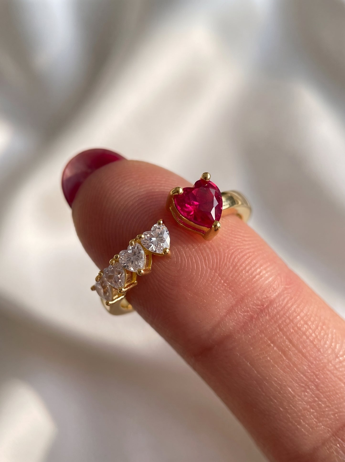 Romantic Ruby & Zircon Ring