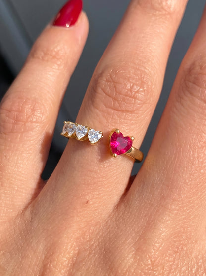 Romantic Ruby & Zircon Ring