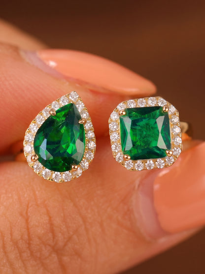 Emerald Duet Ring