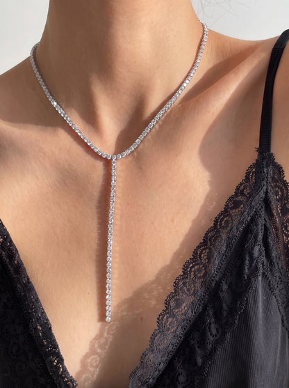 Tennis Y Necklace 1.5mm