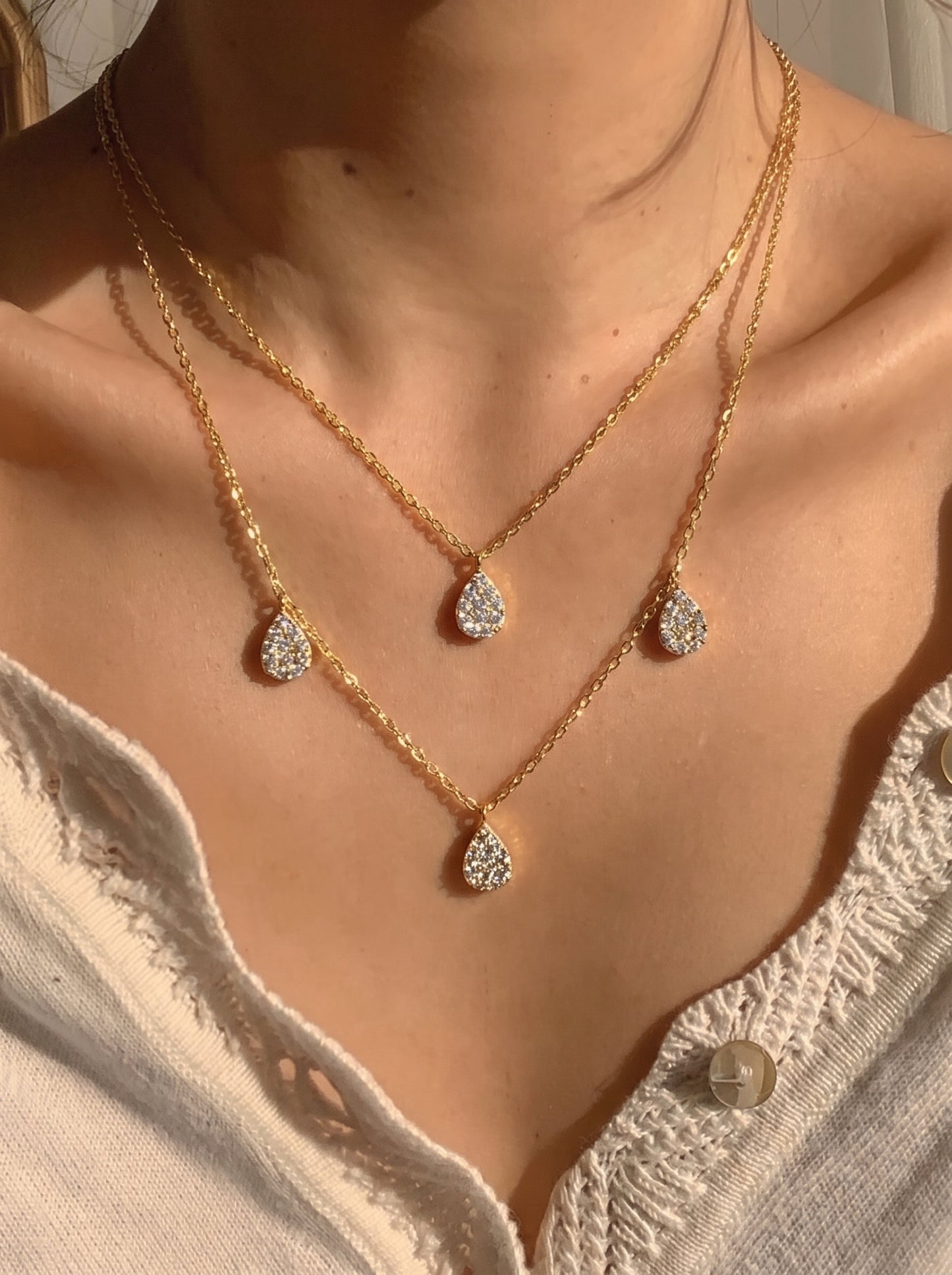 Glow Up Layered Nacklace Goldplated