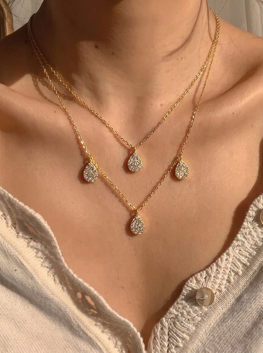 Glow Up Layered Nacklace Goldplated