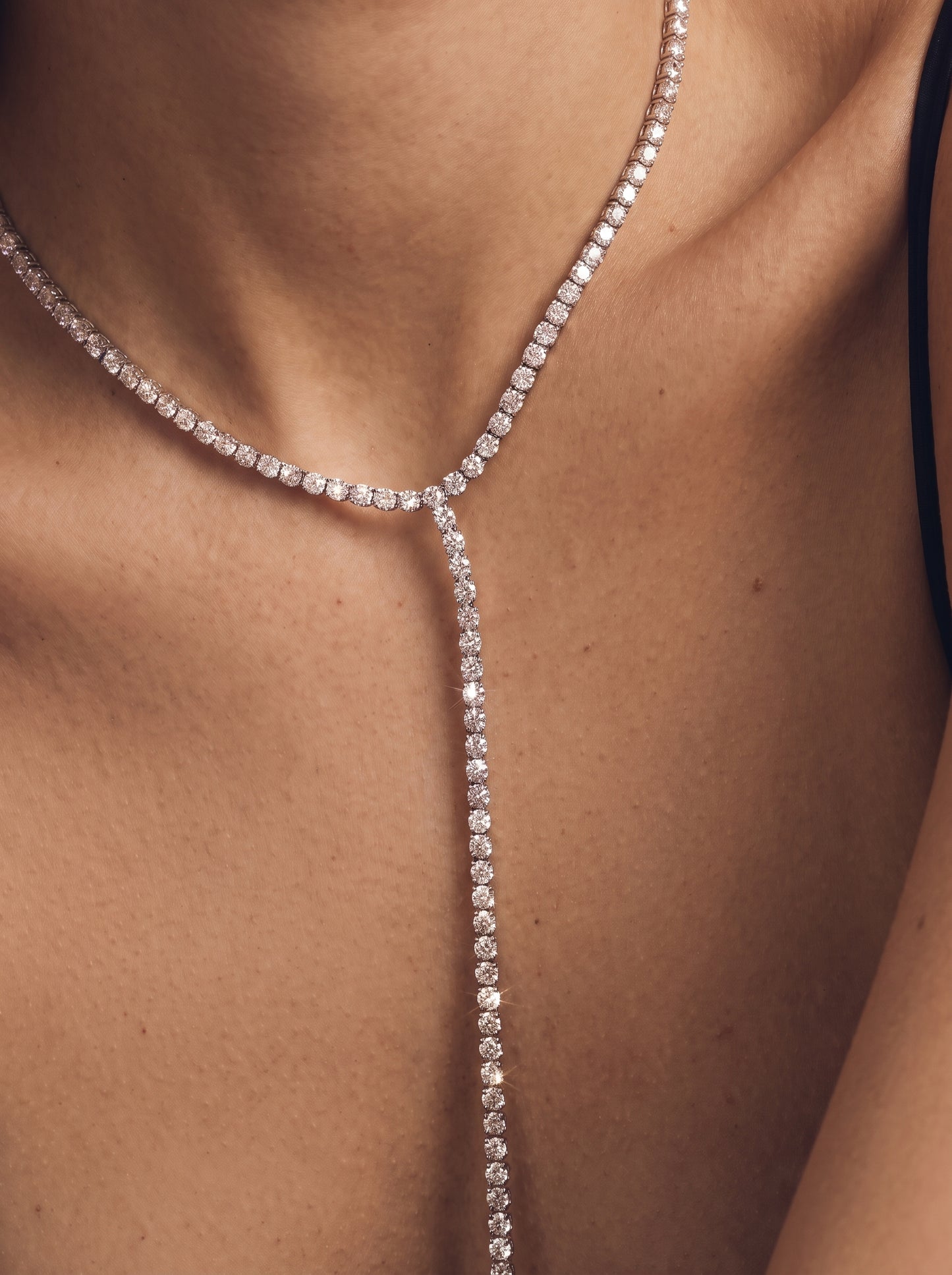 Tennis Y Necklace 1.5mm