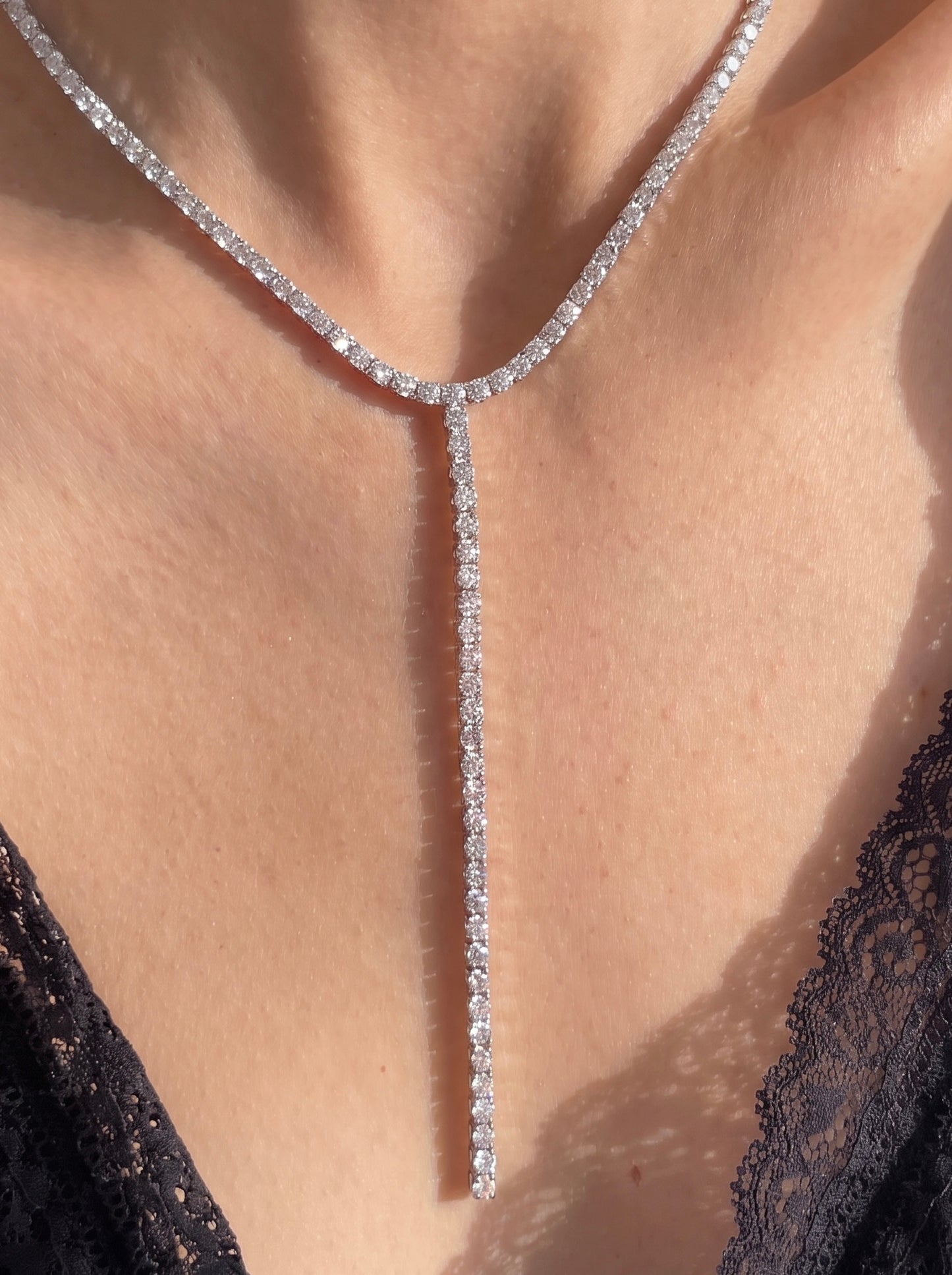 Tennis Y Necklace 1.5mm