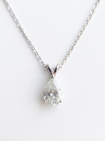 Moissanite Pear Necklace