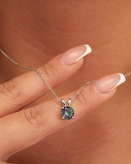 Squared Topaz Stone Necklace