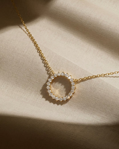 Sunshine Zircon Necklace Gold Plated