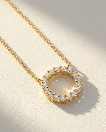 Sunshine Zircon Necklace Gold Plated