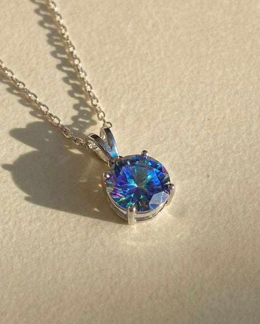 Squared Topaz Stone Necklace