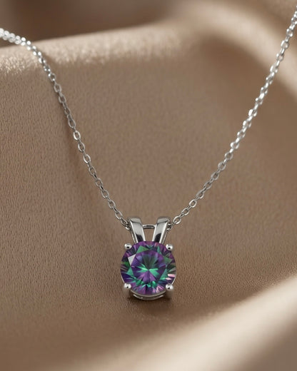 Squared Topaz Stone Necklace