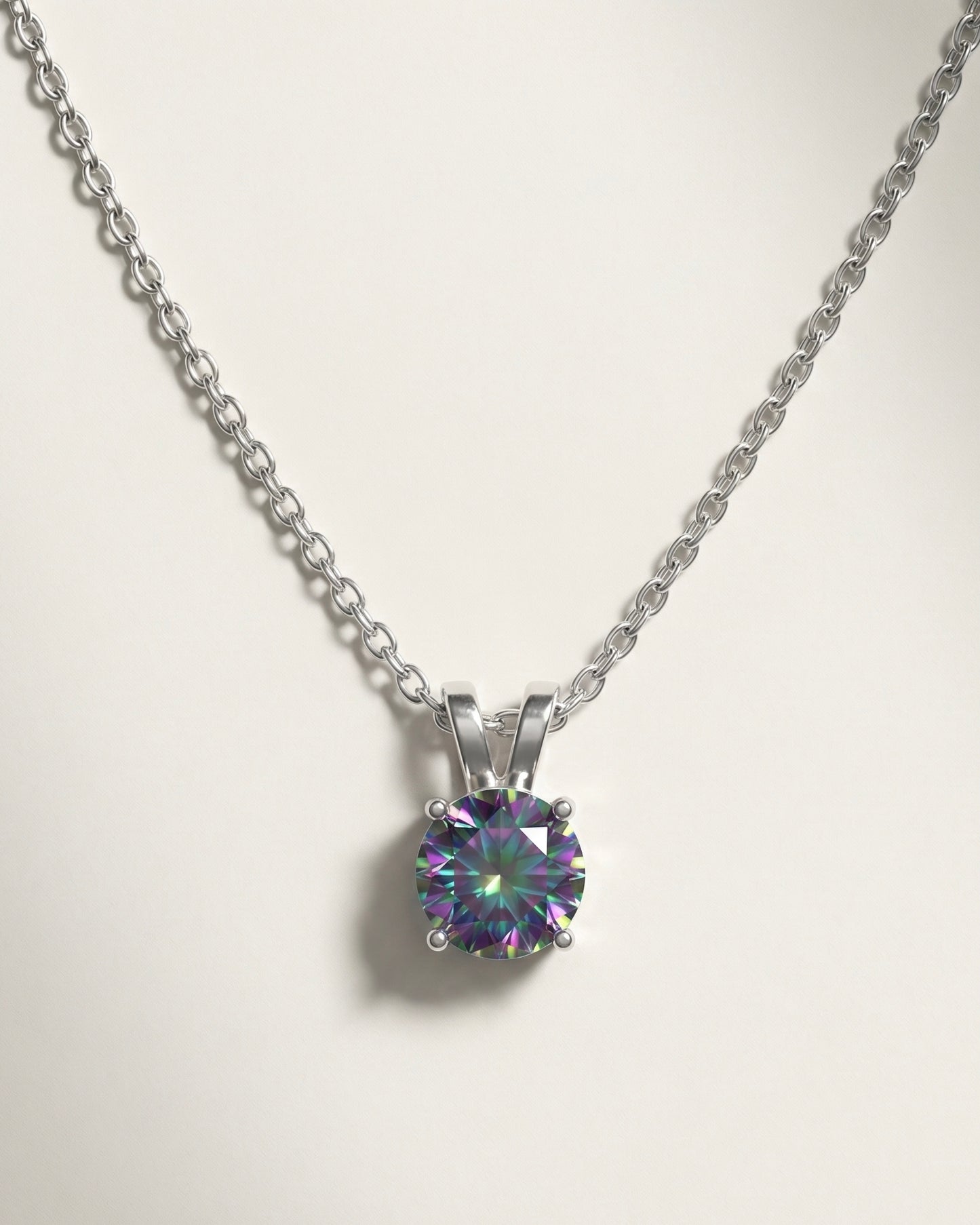 Squared Topaz Stone Necklace