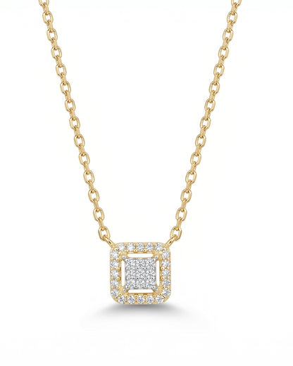 Squared Necklace Gold Plated
