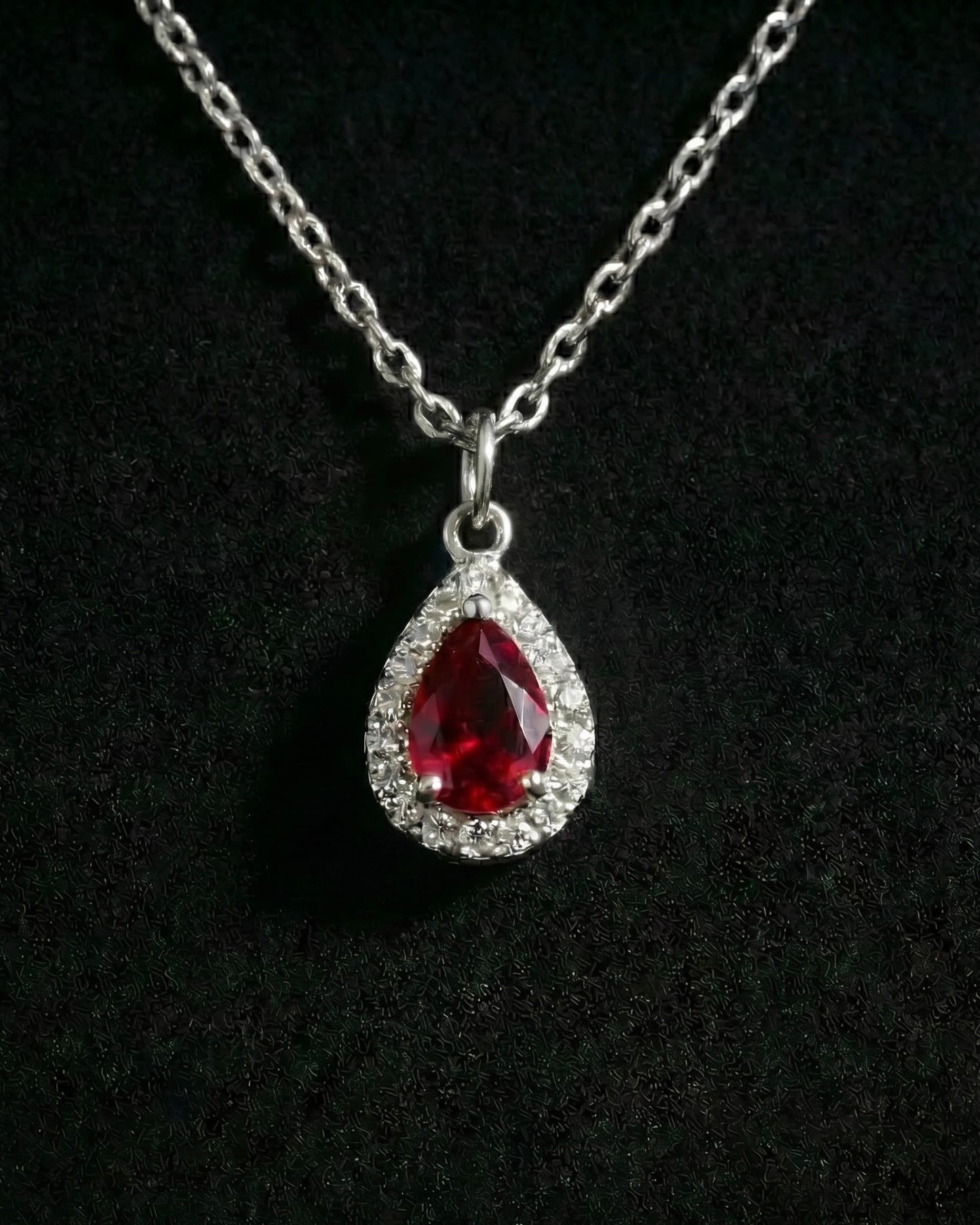 Ruby Drop Necklace