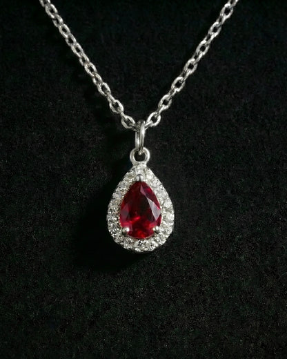 Ruby Drop Necklace