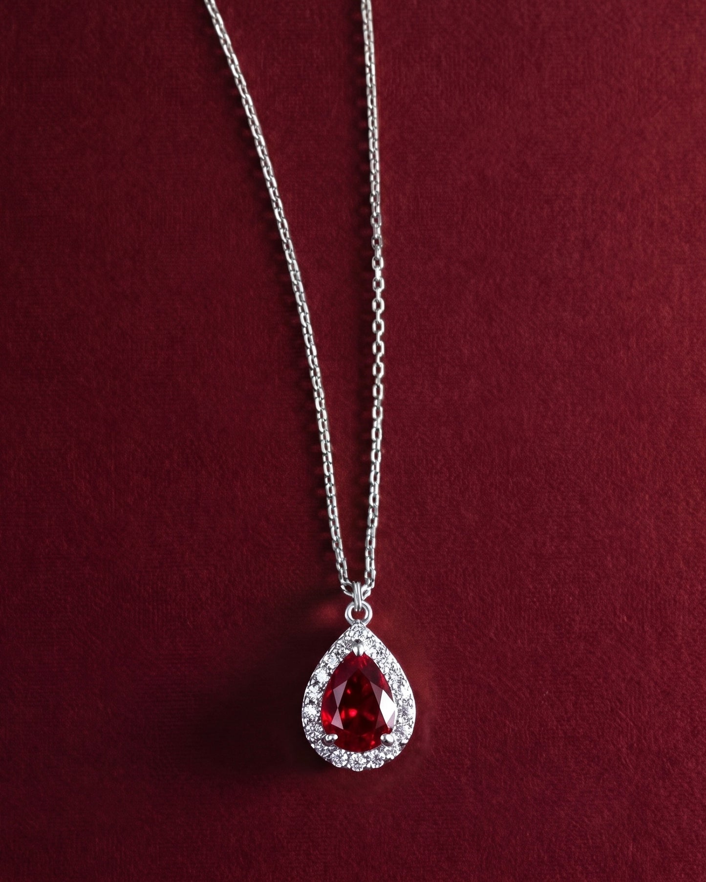 Ruby Drop Necklace