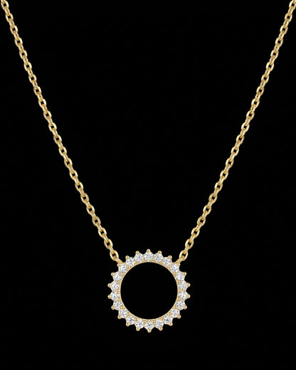 Sunshine Zircon Necklace Gold Plated
