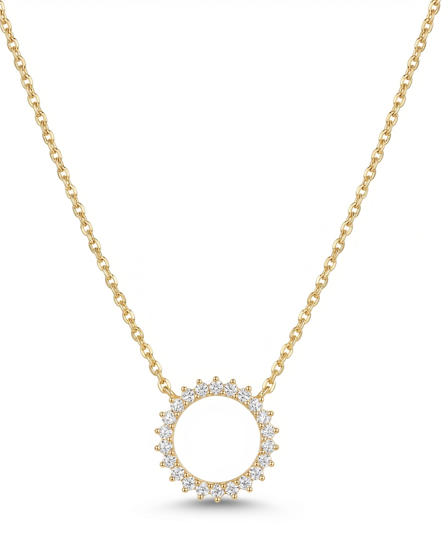 Sunshine Zircon Necklace Gold Plated