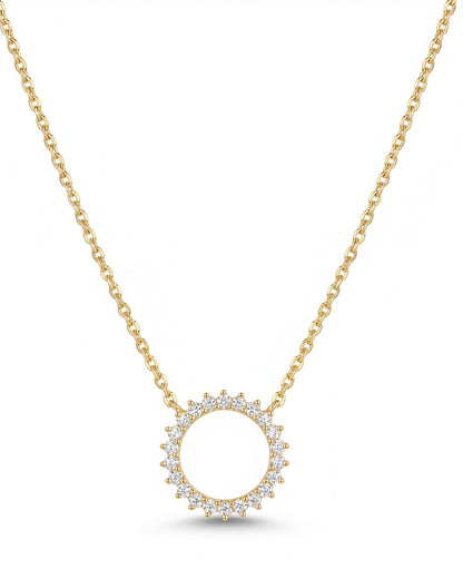 Sunshine Zircon Necklace Gold Plated