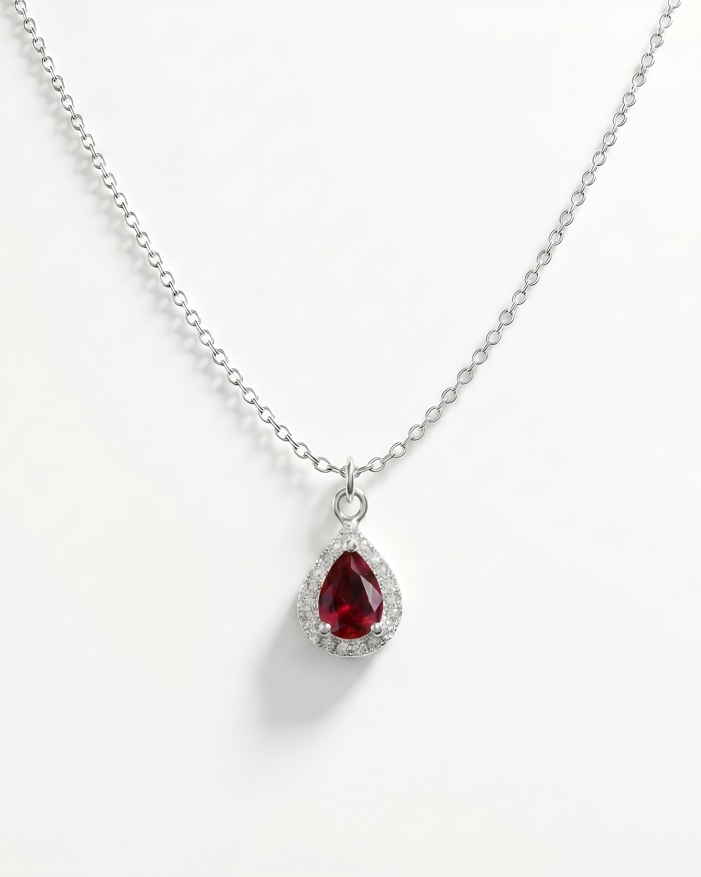 Ruby Drop Necklace