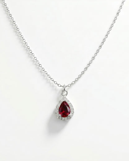 Ruby Drop Necklace