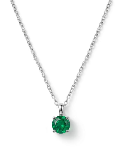 Squared Emerald Stone Necklace