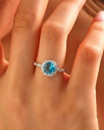 Aquamarine Celestial Ring