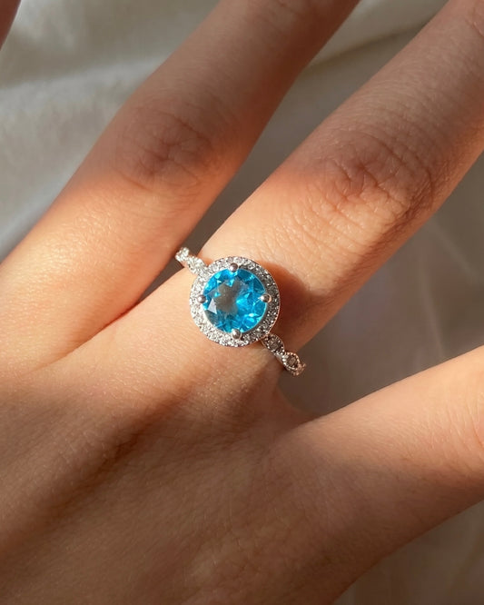 Aquamarine Celestial Ring