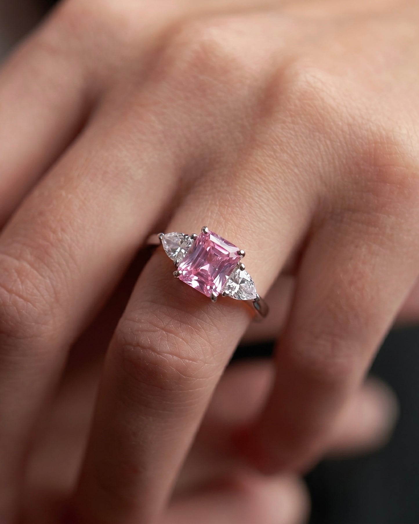 Pink Zircon Bloom Ring
