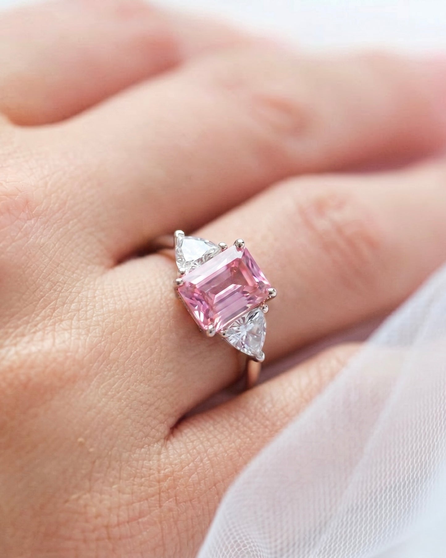 Pink Zircon Bloom Ring
