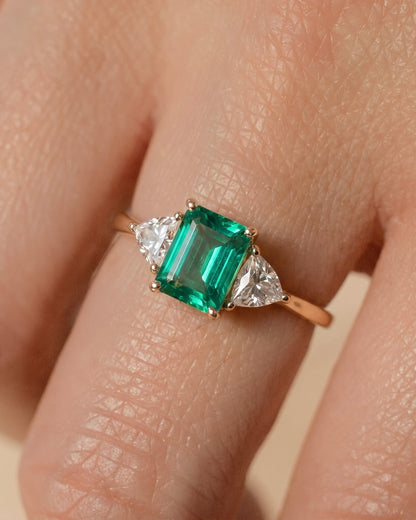 Green Glow Emerald Ring