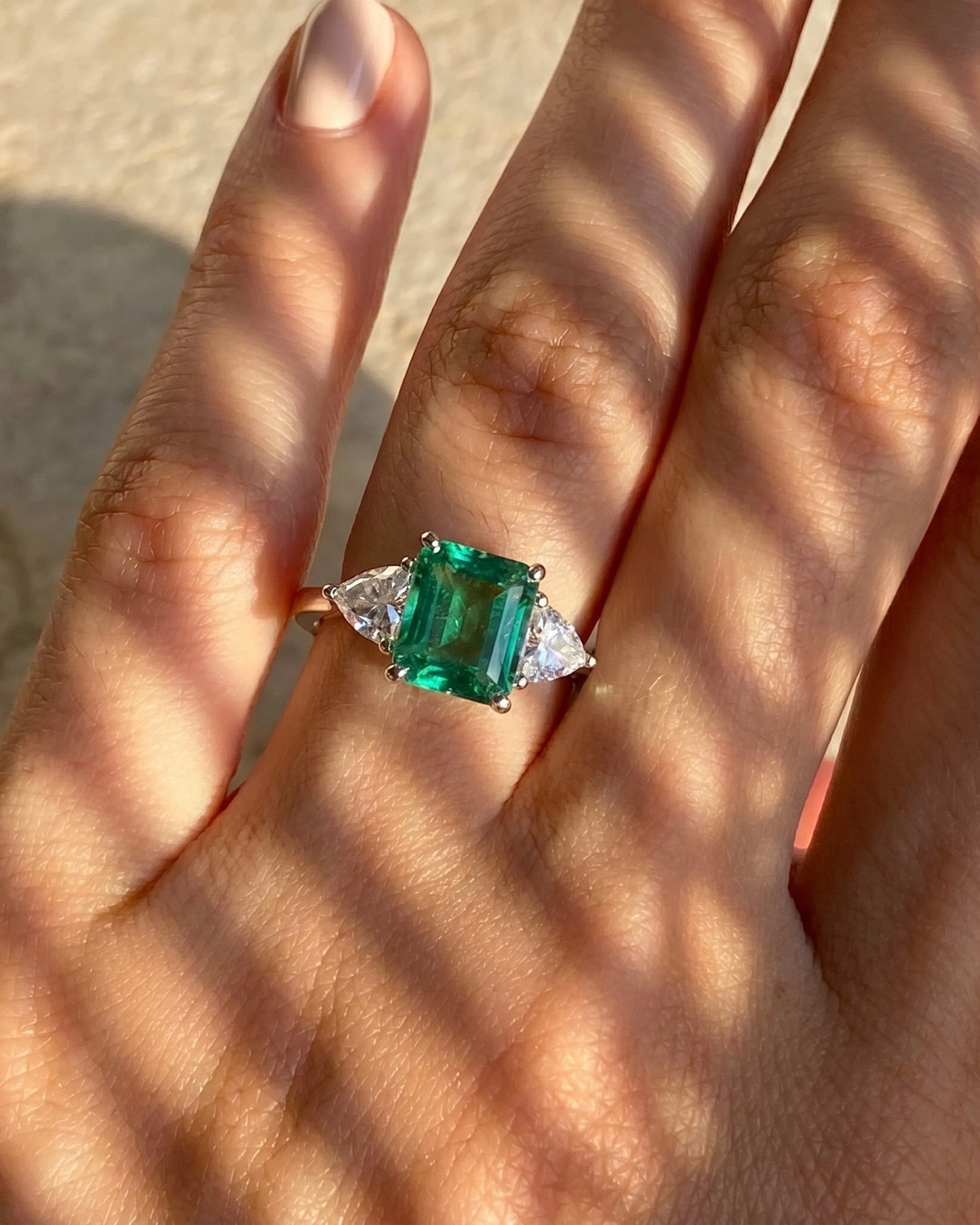 Green Glow Emerald Ring
