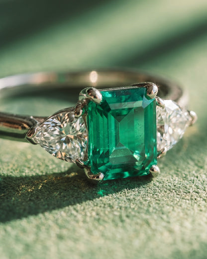 Green Glow Emerald Ring