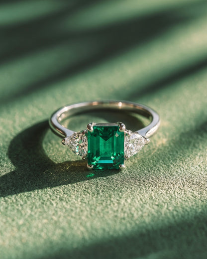 Green Glow Emerald Ring