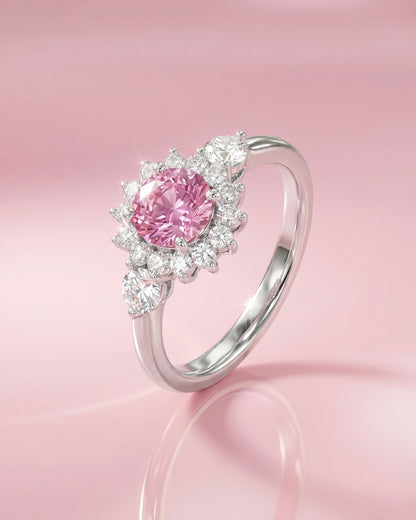 Soft Glam Pink Zircon Stone Ring