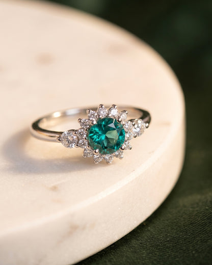 Aquamarine Spark Ring
