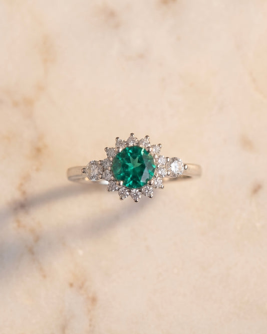 Aquamarine Spark Ring