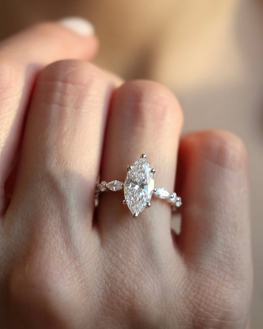 Heavenly Marquise Moissanite Ring