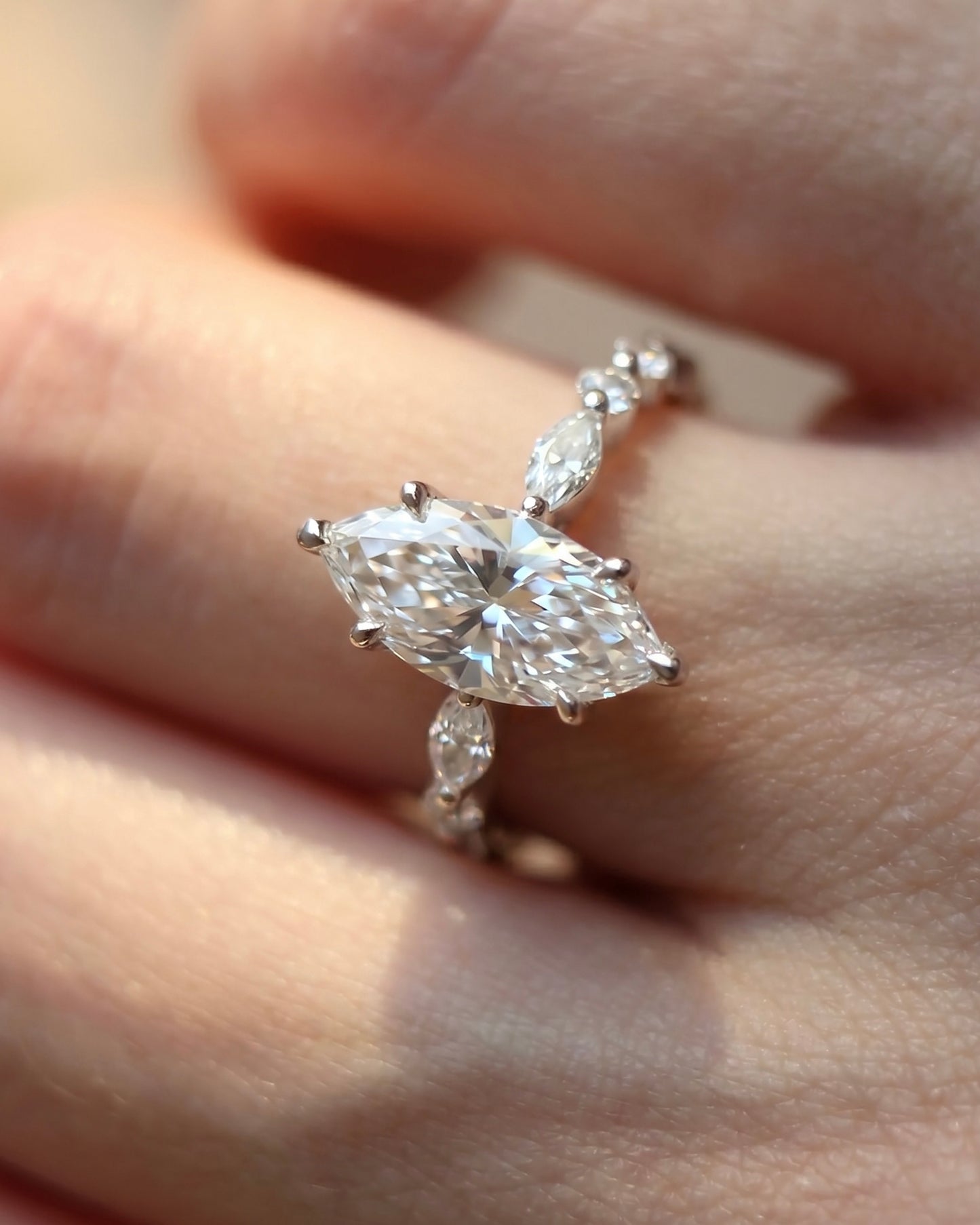 Heavenly Marquise Moissanite Ring