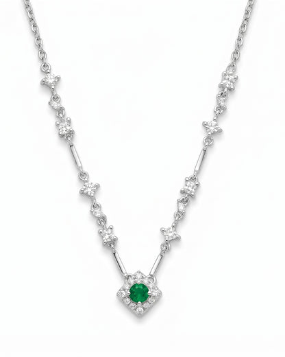 Fancy Green Stone Necklace
