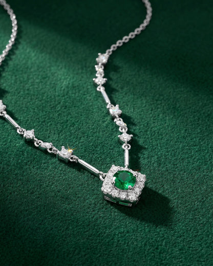 Fancy Green Stone Necklace