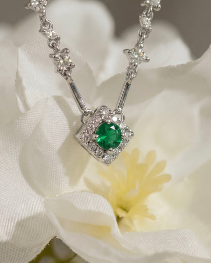 Fancy Green Stone Necklace