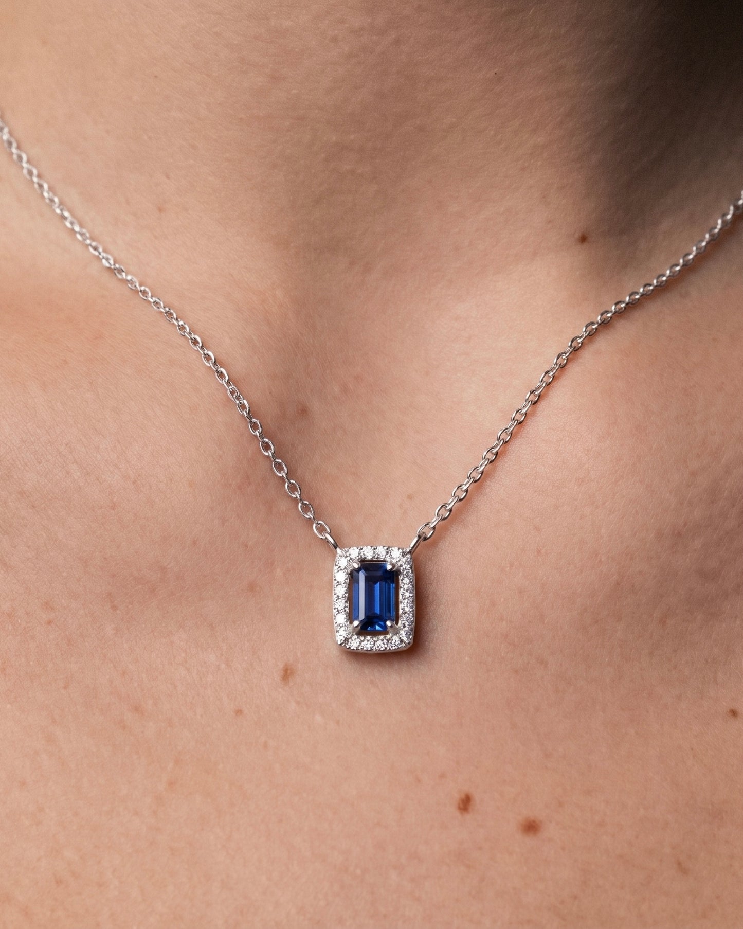 Blue Glam Sapphire Necklace
