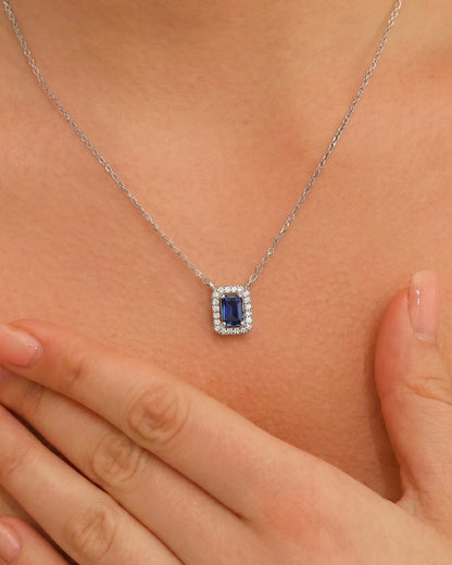 Blue Glam Sapphire Necklace